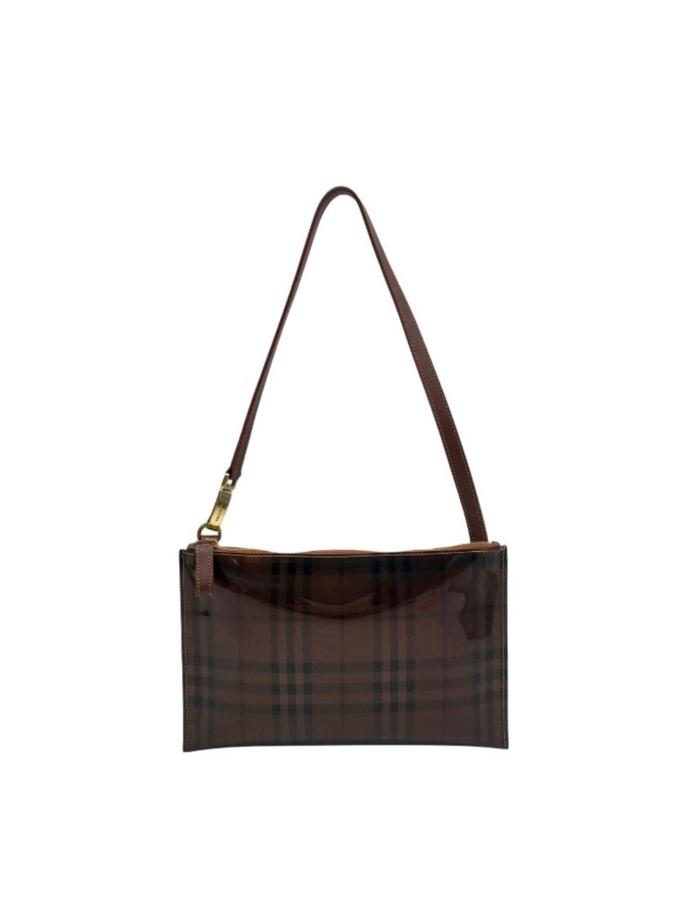 Burberry Brown Vinyl Nova Check Shoulder Bag